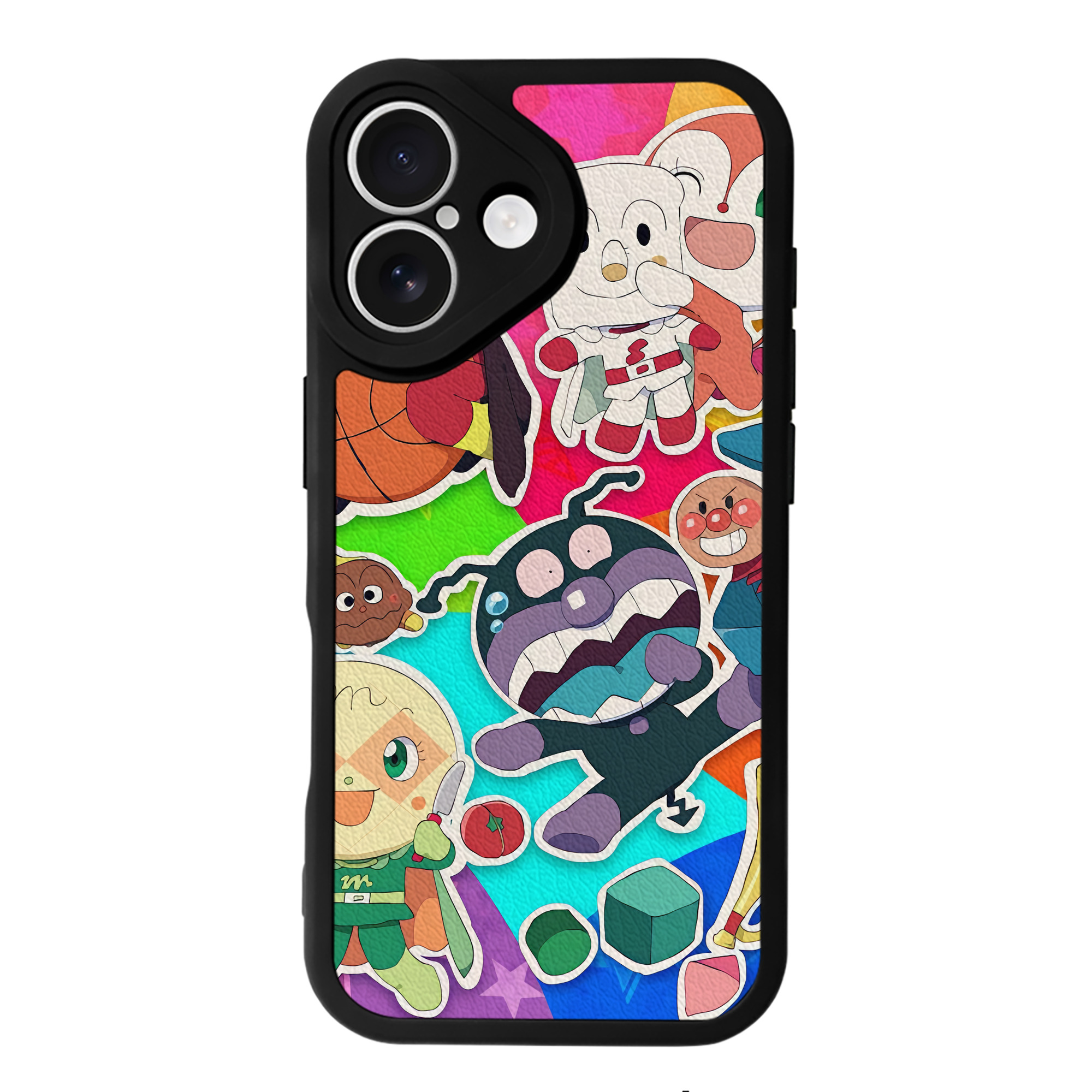 （画像用） アンパンマン Anpanman 【iPhone 16シリーズ対応】シリコンスマホケース（レザー調） 材質：シリコン